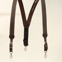 Nocona by M & F Western Products Men's Accessories - Leather Suspender - Brown Nocona by M & F Western Products Men's Accessories - Leather Suspender - Brown
