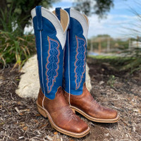 Olathe By Anderson Bean Men's Boots - Coffee Bison / Royal Blue  Olathe By Anderson Bean Men's Boots - Coffee Bison / Royal Blue