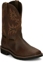 Justin Men's Work Boots - Water Buffalo ST - Brown Justin Men's Work Boots - Water Buffalo ST - Brown