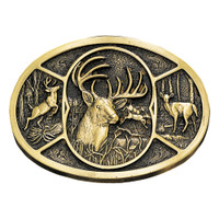 Montana Silversmith Accessories - Deer Heritage Attitude Belt Buckle Montana Silversmith Accessories - Deer Heritage Attitude Belt Buckle