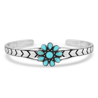 Montana Silversmith Accessories - Blue Sunflower Turquoise Cuff Bracelet Montana Silversmith Accessories - Blue Sunflower Turquoise Cuff Bracelet