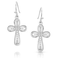 Montana Silversmith Accessories - Expressive Faith Crystal Cross Earrings Montana Silversmith Accessories - Expressive Faith Crystal Cross Earrings