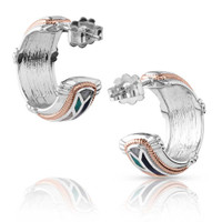 Montana Silversmith Accessories - Western Mosaic Hoop Earrings Montana Silversmith Accessories - Western Mosaic Hoop Earrings