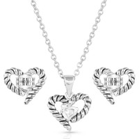 Montana Silversmith Accessories - Flirty Love Crystal Rope Jewelry Set