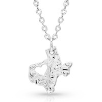 Montana Silversmith Accessories - I Heart Texas State Charm Necklace Montana Silversmith Accessories - I Heart Texas State Charm Necklace