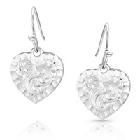 Montana Silversmith Accessories - Chiseled Heart Earrings Montana Silversmith Accessories - Chiseled Heart Earrings
