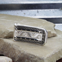 Montana Silversmith Accessories - Roped Horseshoe Nail Head Money Clip Montana Silversmith Accessories - Roped Horseshoe Nail Head Money Clip