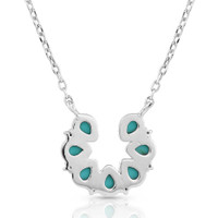 Montana Silversmith Accessories - Lucky Seven Turquoise Horseshoe Necklace Montana Silversmith Accessories - Lucky Seven Turquoise Horseshoe Necklace