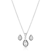 Montana Silversmith Accessories - First Light Crystal Teardrop Jewelry Set