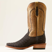 Ariat Men's Boots - Futurity Finalist - Brushed Chocolate Caiman Belly / Washed Goat