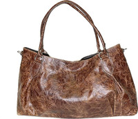 Juan Antonio  Women's Custom Handbags - Hair on Axis with Rosal Brown Lambskin