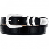 Leegin / Brighton Men's Accessories - Catero Croco Print Belt / Black Leegin / Brighton Men's Accessories - Catero Croco Print Belt / Black