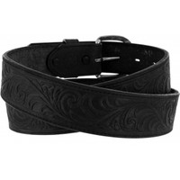 Leegin / Brighton Men's Accessories - Justin Western Scroll Tooled / Black Leegin / Brighton Men's Accessories - Justin Western Scroll Tooled / Black