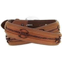 Leegin / Brighton Men's Accessories - Justin Fenced In Belt - Bark