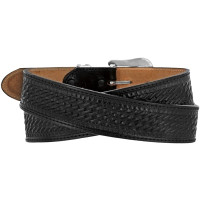 Leegin / Brighton Men's Accessories - Bronco Basketweave Belt - Black Leegin / Brighton Men's Accessories - Bronco Basketweave Belt - Black