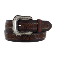 Leegin / Brighten Men's Accessories - Sheridan Bison Tooled / Brown Leegin / Brighten Men's Accessories - Sheridan Bison Tooled / Brown
