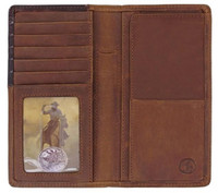 Leegin / Brighton Men's Accessories - Buckaroo Tooled Checkbook Wallet Leegin / Brighton Men's Accessories - Buckaroo Tooled Checkbook Wallet