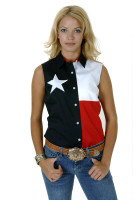 Roper Women's Shirt - Texas Flag Sleeveless Roper Women's Shirt - Texas Flag Sleeveless