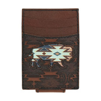 Red Dirt by Trenditions Men's Accessories - Card Case w/ Magnet Clip - Southwest Buffalo Inlay Red Dirt by Trenditions Men's Accessories - Card Case w/ Magnet Clip - Southwest Buffalo Inlay