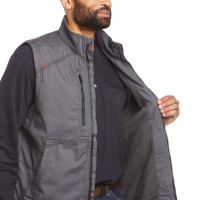 Ariat Men's FR  - DuraLight Stretch Canvas Vest - Iron Gray Ariat Men's FR  - DuraLight Stretch Canvas Vest - Iron Gray