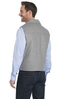 Cripple Creek Men's Apparel - Wool Melton Snap Front Collared Vest / Concealed Carry Pocket - Dove Grey