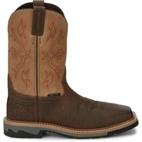 Justin Men's Work Boots - Bolt 11"Waterproof - Buff Brown Justin Men's Work Boots - Bolt 11"Waterproof - Buff Brown