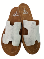 Corkys Women's Sandals - Bogalusa - Silver Metallic Corkys Women's Sandals - Bogalusa - Silver Metallic