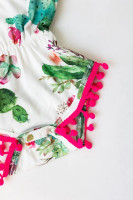 Mila & Rose Kids Apparel - Cute Cactus Pom Pom Romper