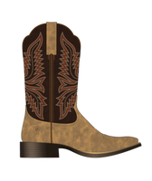 Ariat Men's Boots - Brush Creek - Mesa Tan / Thunder Brown