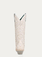 Corral Women's Boots - White Glitter Overlay & Embroidery