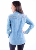 Scully Women's Shirt - Acid Wash Denim Scully Women's Shirt - Acid Wash Denim