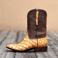 Black Jack Boots - Pirarucu #682 - Tri-Star - Inverted Saddle Tan