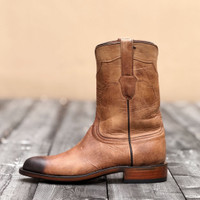 Black Jack Boots - Goatskin Roper #342 - Tan Mad Dog