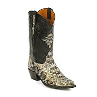 Black Jack Boots - Rattlesnake #610 - Shield Inlay - Natural
