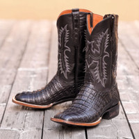 Black Jack Boots - Caiman Crocodile Tail #7148 - Black