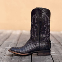 Black Jack Boots - Caiman Crocodile Tail #7148 - Black