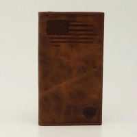 Ariat by M & F Accessories - Rodeo Wallet - Distressed Stitched USA Flag Ariat by M & F Accessories - Rodeo Wallet - Distressed Stitched USA Flag