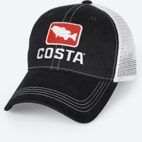 Costa Caps - Bass Trucker - Black / Red Patch