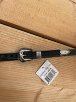 Cowboy Chrome Hat Bands - Basket Weave Tooled - Black