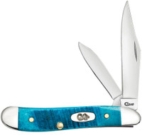 Case Knives Accessories -  Sawcut Jig / Caribbean Blue Bone Peanut Case Knives Accessories -  Sawcut Jig / Caribbean Blue Bone Peanut
