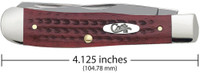 Case Knives Accessories - Trapper / Pocket Worn Corn Cob Jig / Red Bone