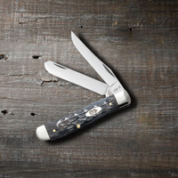 Case Knives Accessories - Mini Trapper / Pocket Worn Crandall Jig / Gray Bone Case Knives Accessories - Mini Trapper / Pocket Worn Crandall Jig / Gray Bone