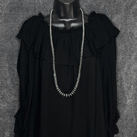 Billy's Navajo Jewelry - Sterling Silver Saucer Beads - 6-16mm / 36" Necklace