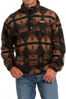 Cinch Men's Jacket - Polar Fleece Pullover - Black / Brown Aztec Cinch Men's Jacket - Polar Fleece Pullover - Black / Brown Aztec