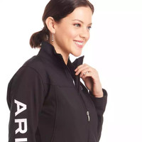 Ariat Women's Jacket - New Team Logo Softshell - Black