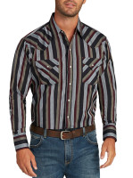 Ely Walker Men's Shirt - Western Snap LS - Dark Stripe Ely Walker Men's Shirt - Western Snap LS - Dark Stripe