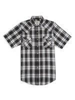 Ely Walker Men's Shirt - Western Snap SS - Dark Plaid Ely Walker Men's Shirt - Western Snap SS - Dark Plaid