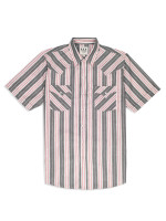Ely Walker Men's Shirt - Western Snap SS - Light Stripes Ely Walker Men's Shirt - Western Snap SS - Light Stripes