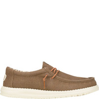 Hey Dude Men's Casuals - Wally - Waxed Canvas - Walnut Hey Dude Men's Casuals - Wally - Waxed Canvas - Walnut