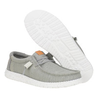 Hey Dude Men's Casuals - Wally Elevated Basics - Grey / White Hey Dude Men's Casuals - Wally Elevated Basics - Grey / White